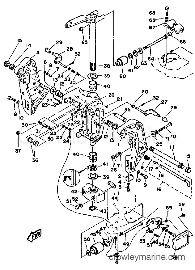 Yamaha Motors 200ETLH-JD - BRACKET