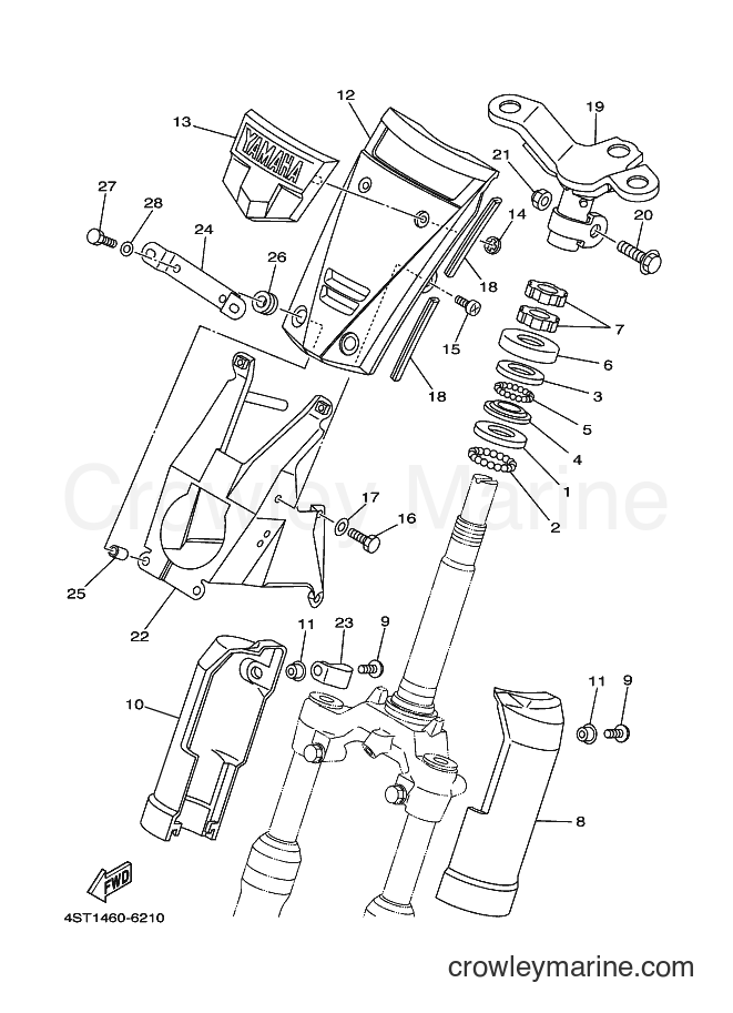 Yamaha Motors T105E (5AM3) [010] - STEERING