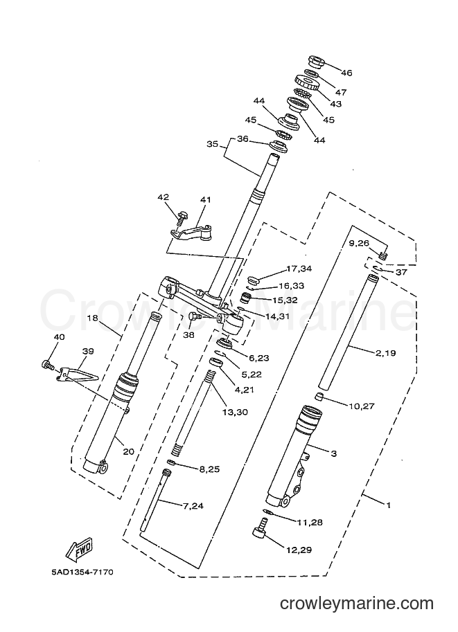 Yamaha Motors YN50 (5ADH) [010] - FRONT FORK