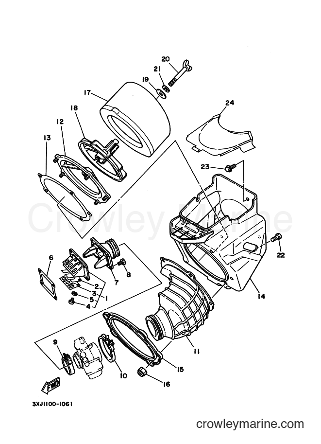 1992 Dirt Bike YZ125 - YZ125 (4DB2) [030] - INTAKE