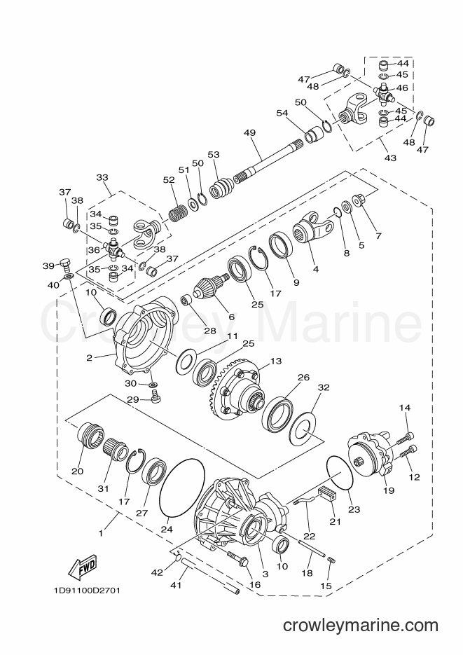 Yamaha Motors YFM450FWAN (1D97) [010] - FRONT DIFFERENTIAL