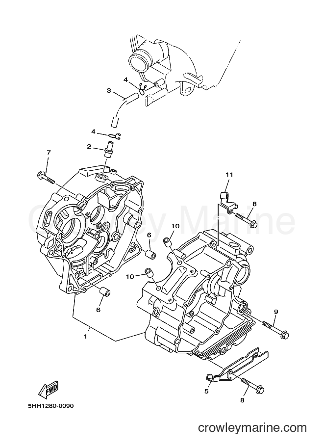 2002 Street Bike YBR125E - YBR125E (5WF1) [010] - CRANKCASE