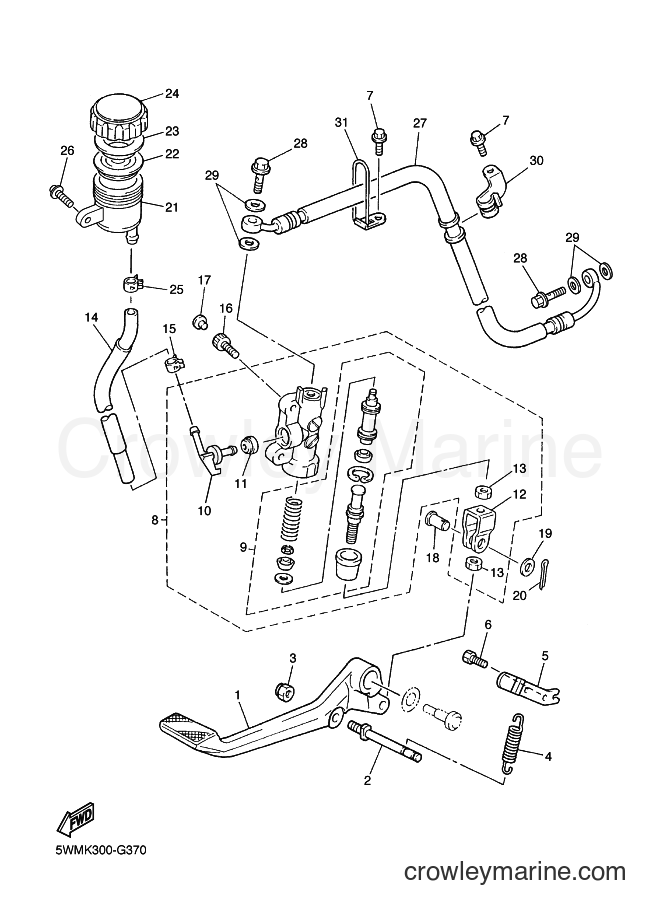 Yamaha Motors XJR1300 (5WMS) [010] - REAR MASTER CYLINDER