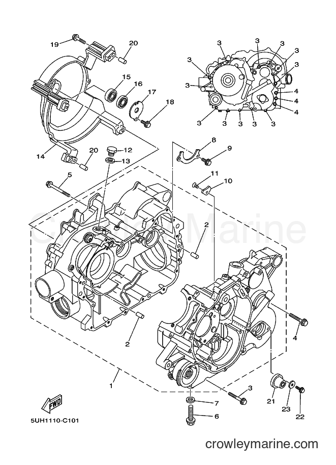 Yamaha Motors YFM350A (B142) [010] - CRANKCASE
