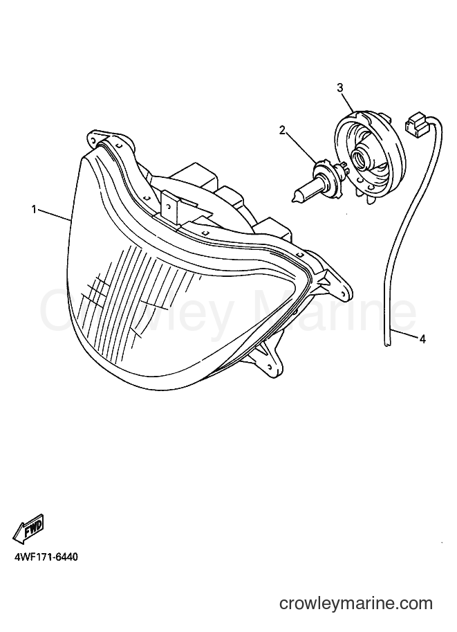 2000 Sport Bike YZF600R - YZF600R (4WF5) [010] - HEADLIGHT