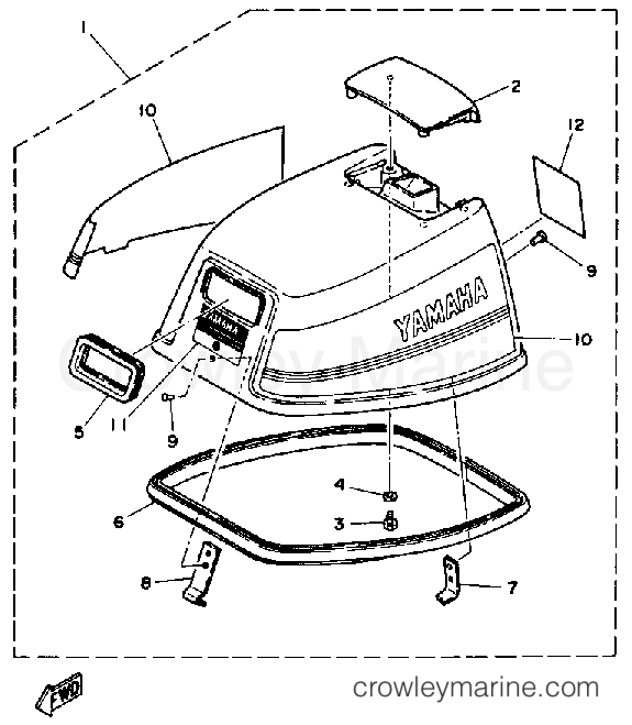 Yamaha Motors 8LF - TOP COWLING