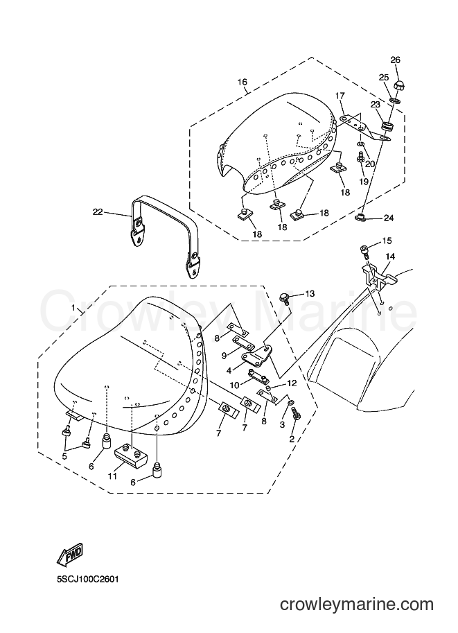 Yamaha Motors XVS650AT (5SCV) [010] - SEAT