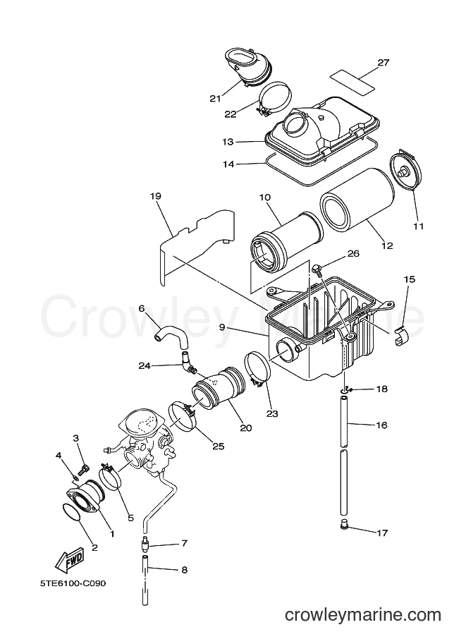2004 ATV YFM400FWAN - YFM400FWAN (5TE7) [010] - INTAKE