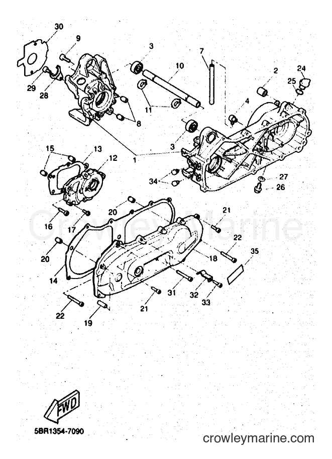 1997 Scooter YQ50 - YQ50 (5DR2) [010] - CRANKCASE