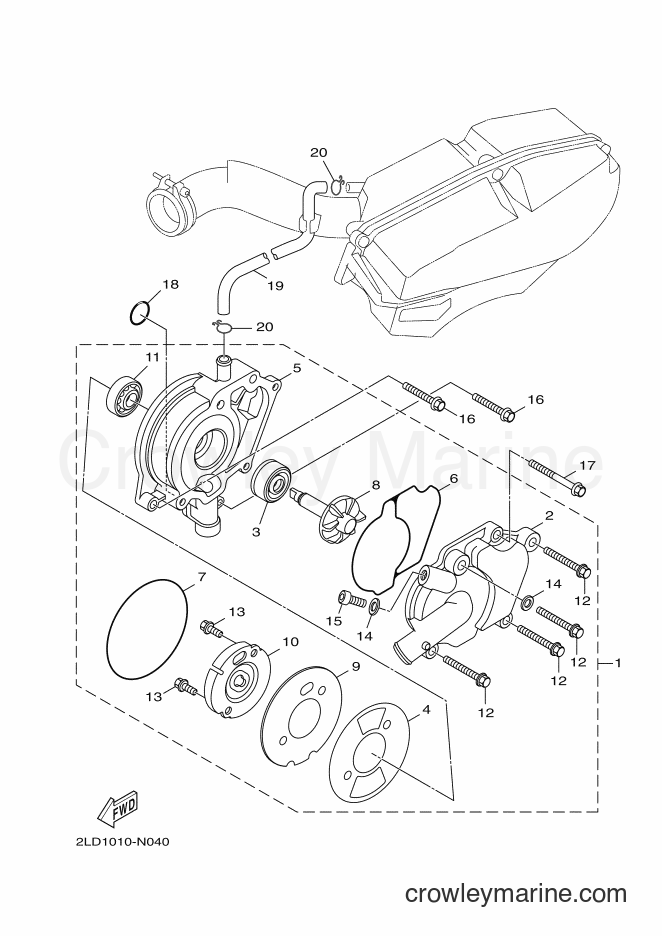 2015 Scooter XC155 - XC155 (2SW2) [010] - WATER PUMP