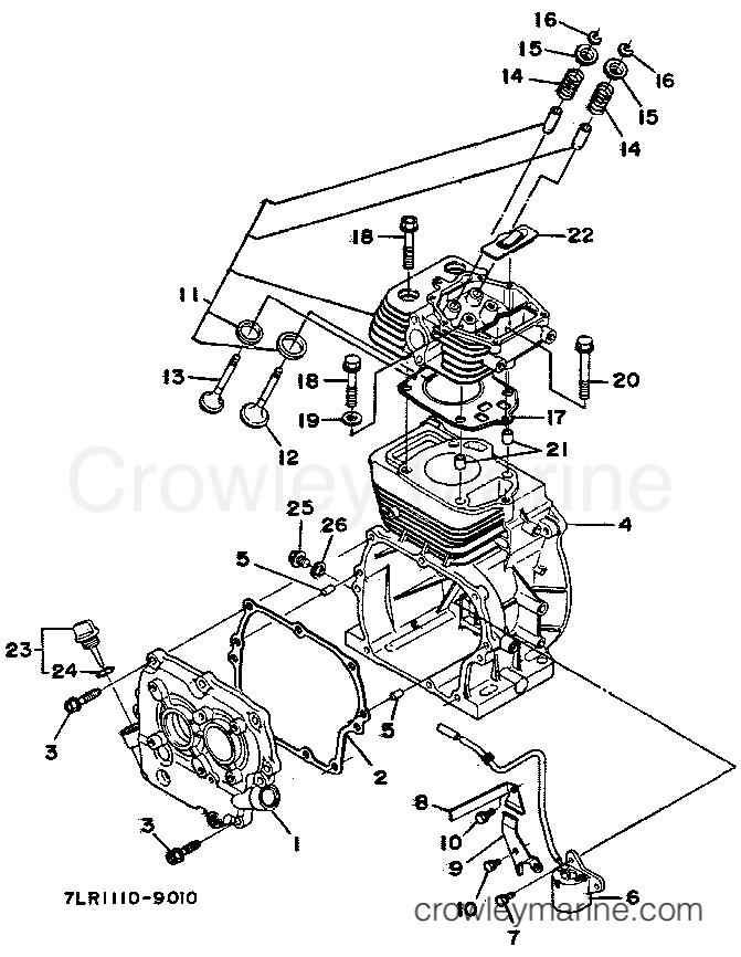 Yamaha Motors YG450D - CYLINDER - CRANKCASE