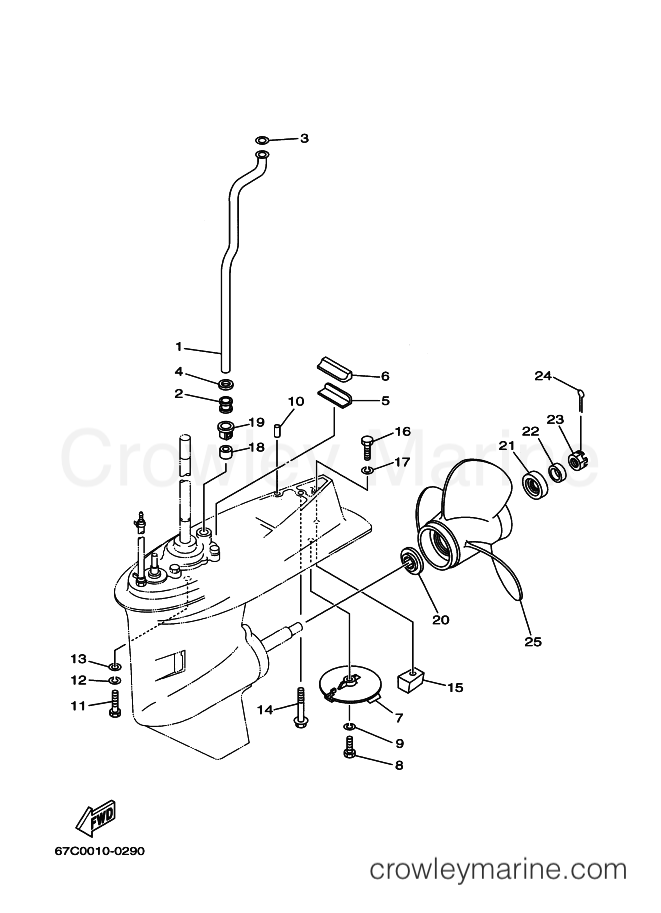 Yamaha Motors F40ERZ (67C0) [200] - LOWER CASING & DRIVE 2