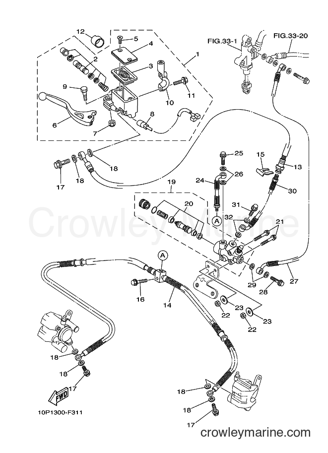 2012 ATV YFM350R - YFM350R (10P9) [010] - FRONT MASTER CYLINDER