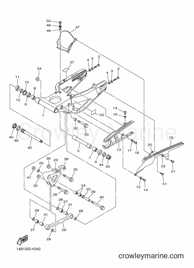 Yamaha Motors YZF-R1 (14B2) [010] - REAR ARM