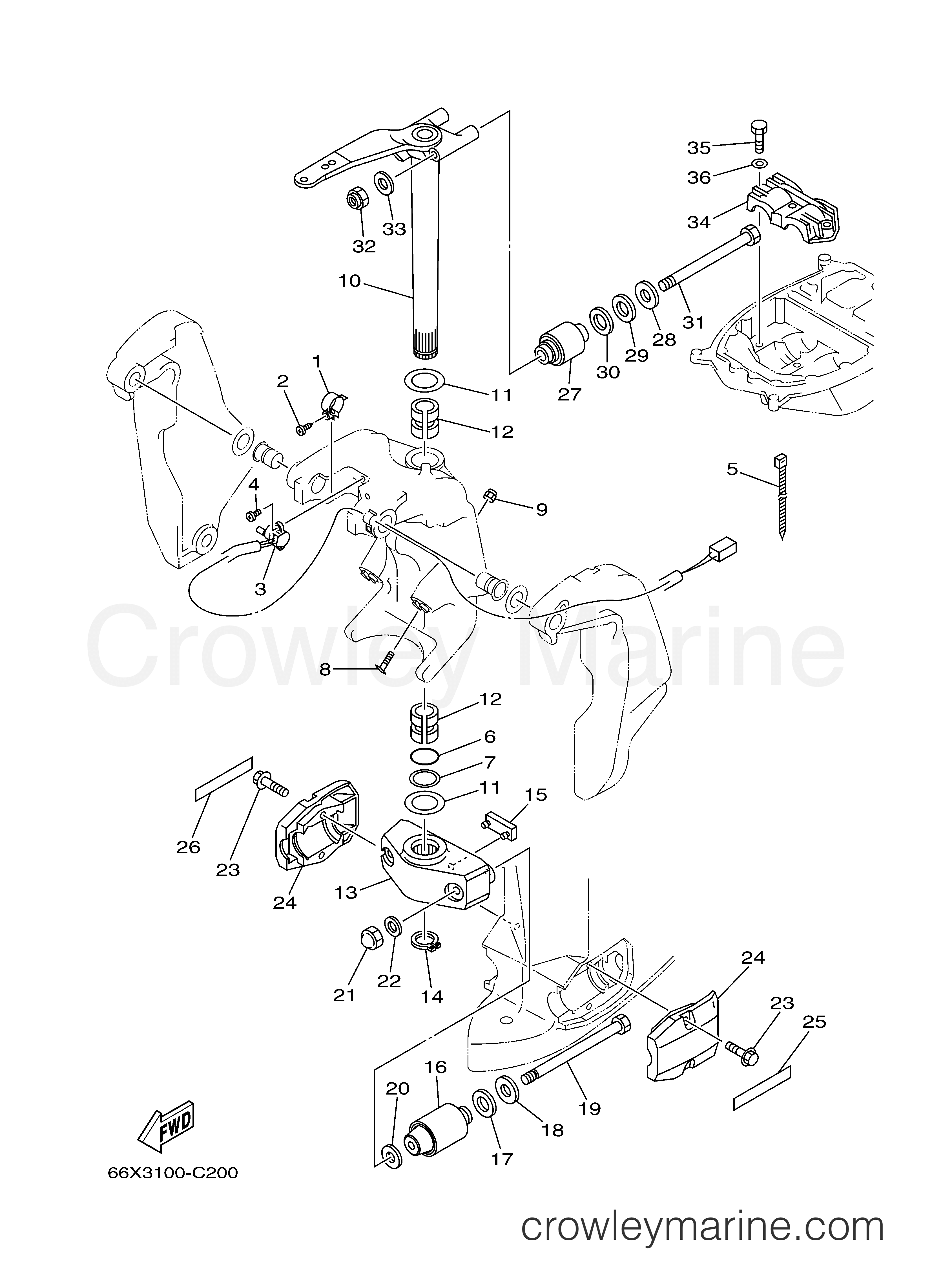 Yamaha Motors VX225TLRC - BRACKET 2