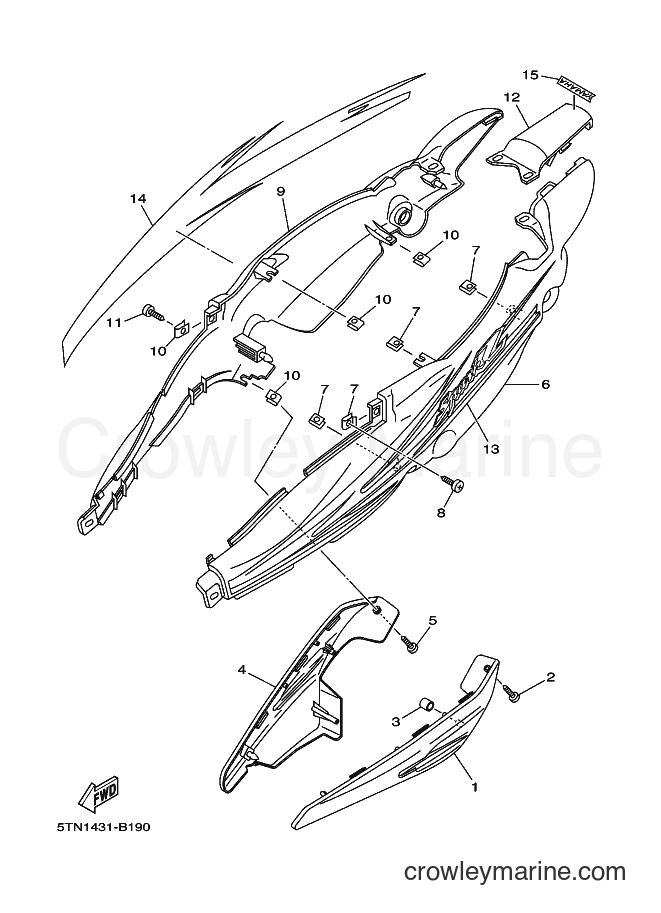 2003 Scooter L-110D - L-110D (5TN2) [010] - SIDE COVER