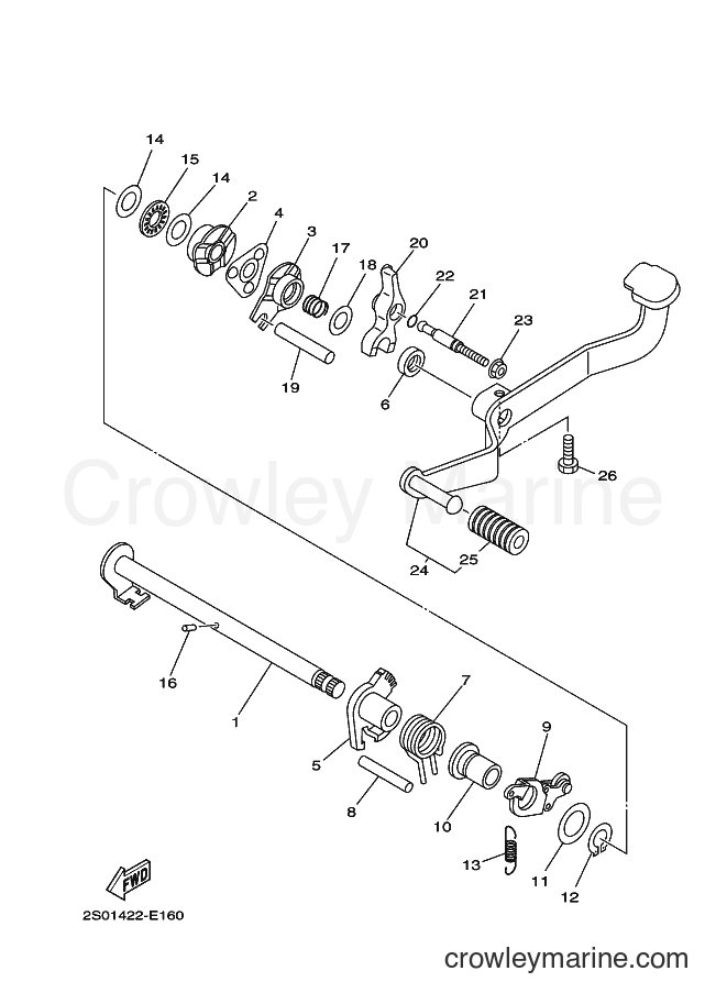 Yamaha Motors T110SE (5B9C) [010] - SHIFT SHAFT
