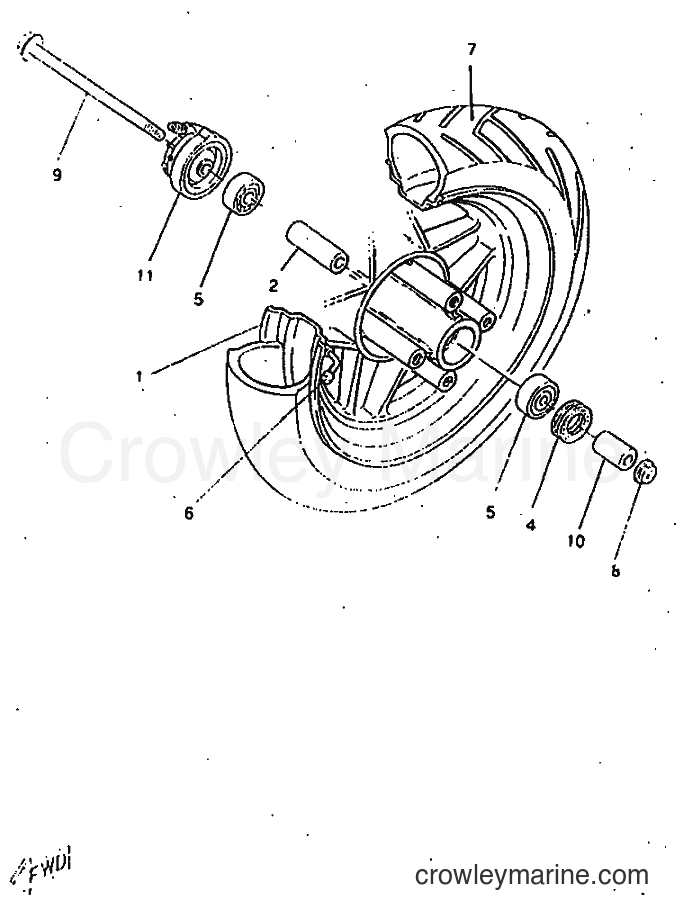 1998 Scooter CW50RSP - CW50RSP (4WT3) [010] - FRONT WHEEL