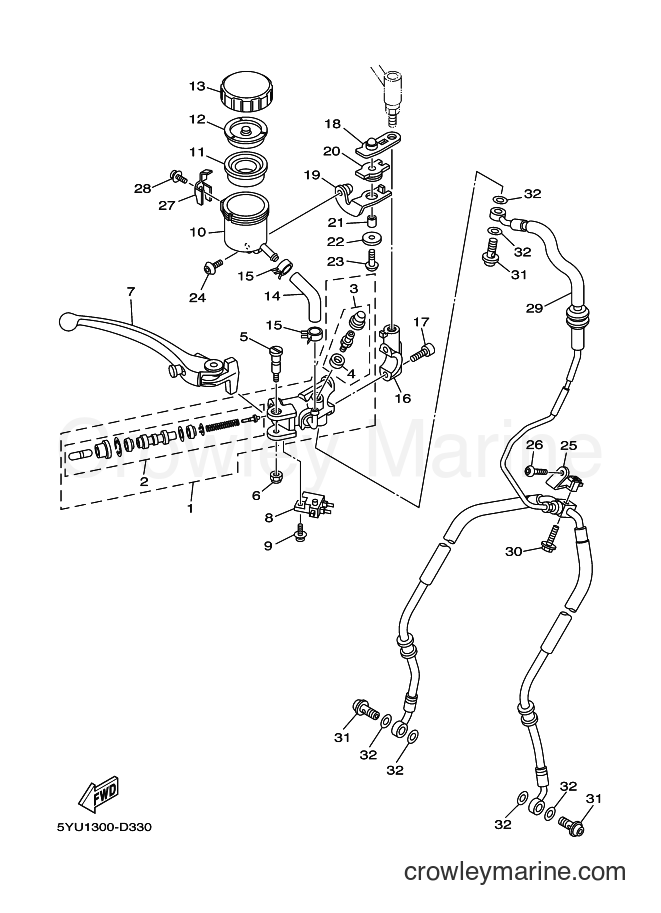 2005 Street Bike MT01 - MT01 (5YU1) [030] - FRONT MASTER CYLINDER