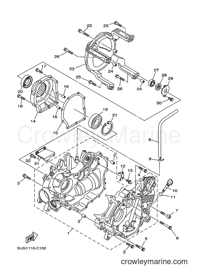 Yamaha Motors YXR660F (5UGN) [010] - CRANKCASE