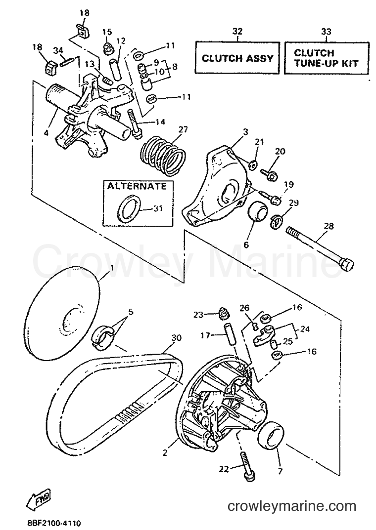Yamaha Motors VT480 (8BK2) [020] - PRIMARY SHEAVE