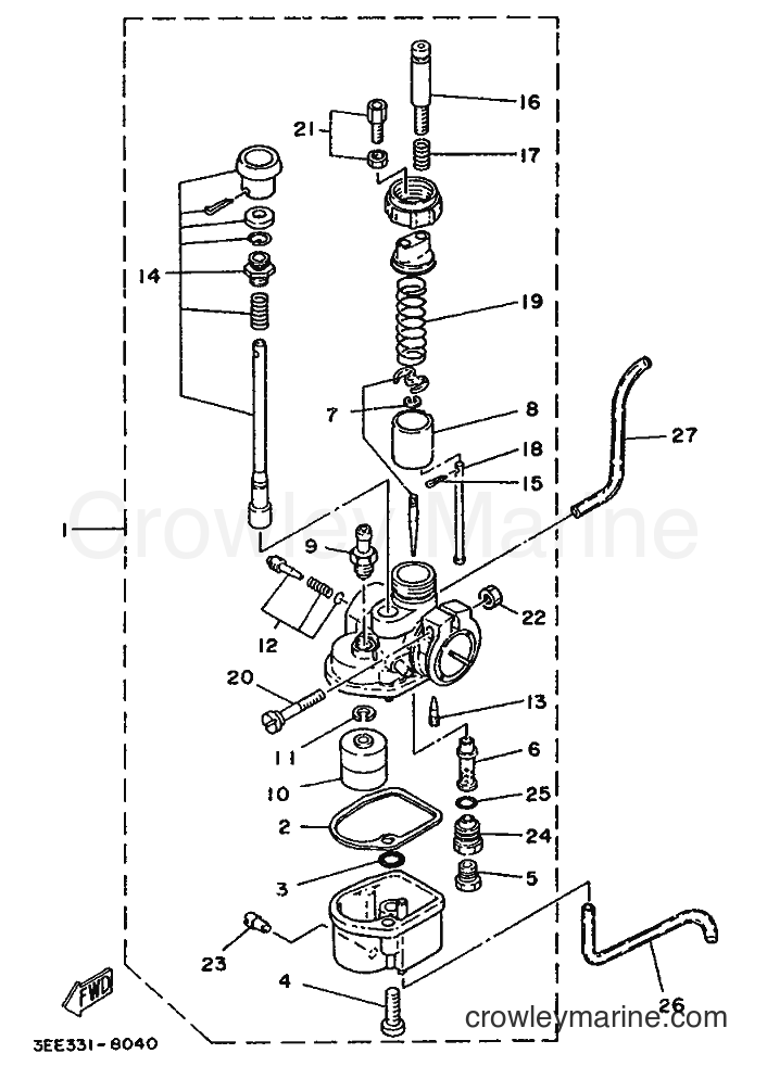 1988 Scooter FS1 - FS1 (3EE1) [999] - CARBURETOR