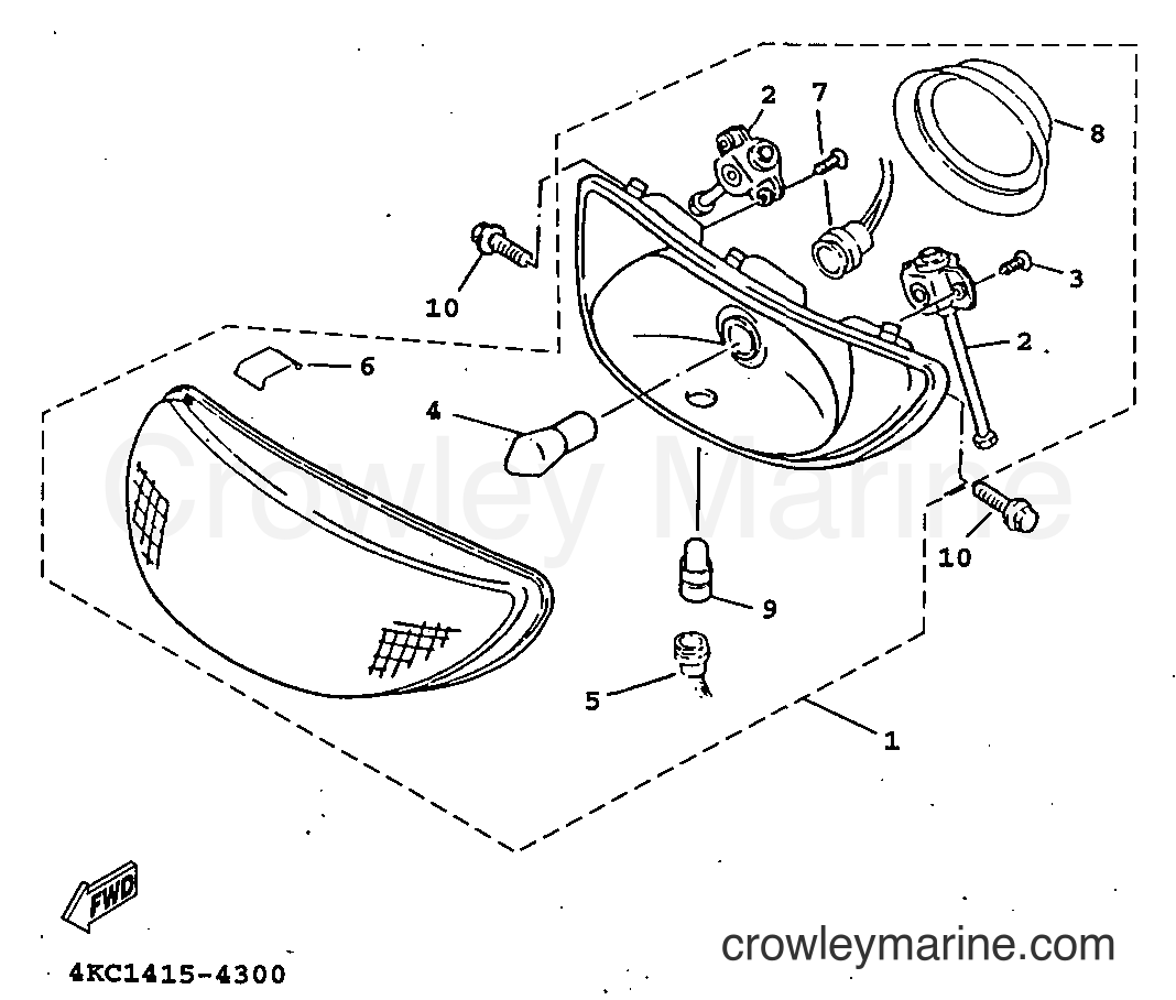 1998 Scooter XC125T - XC125T (4NB4) [010] - HEADLIGHT