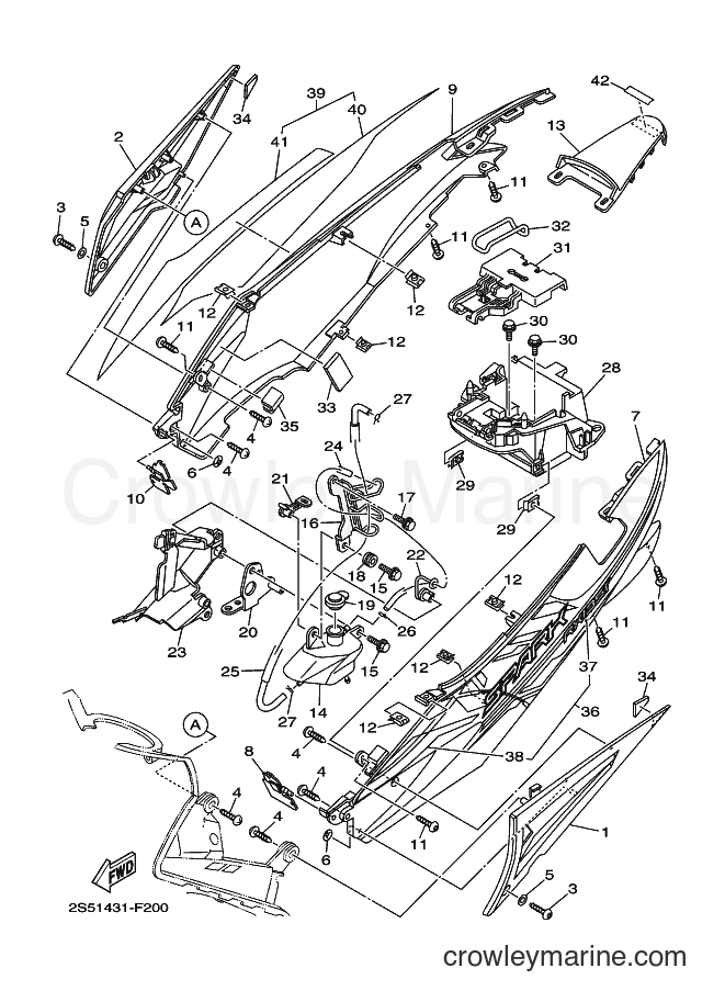 2007 Scooter T135FI - T135FI (2S51) [010] - SIDE COVER