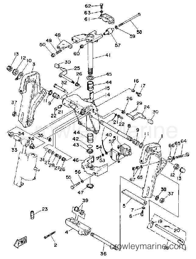 Yamaha Motors 40SG-JD - BRACKET  (40ET)