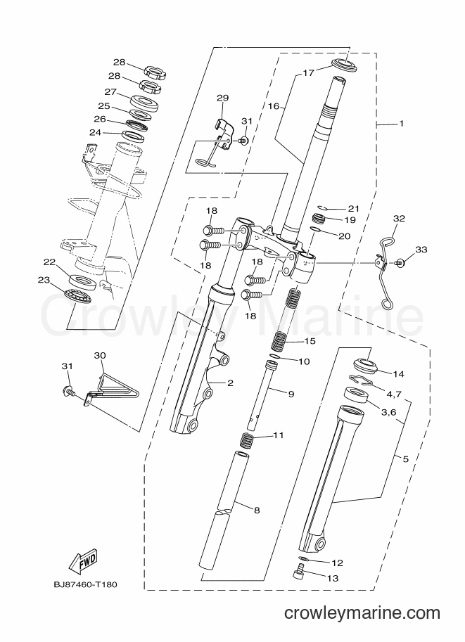 Yamaha Motors LNC125-I (BT22) [010] - STEERING