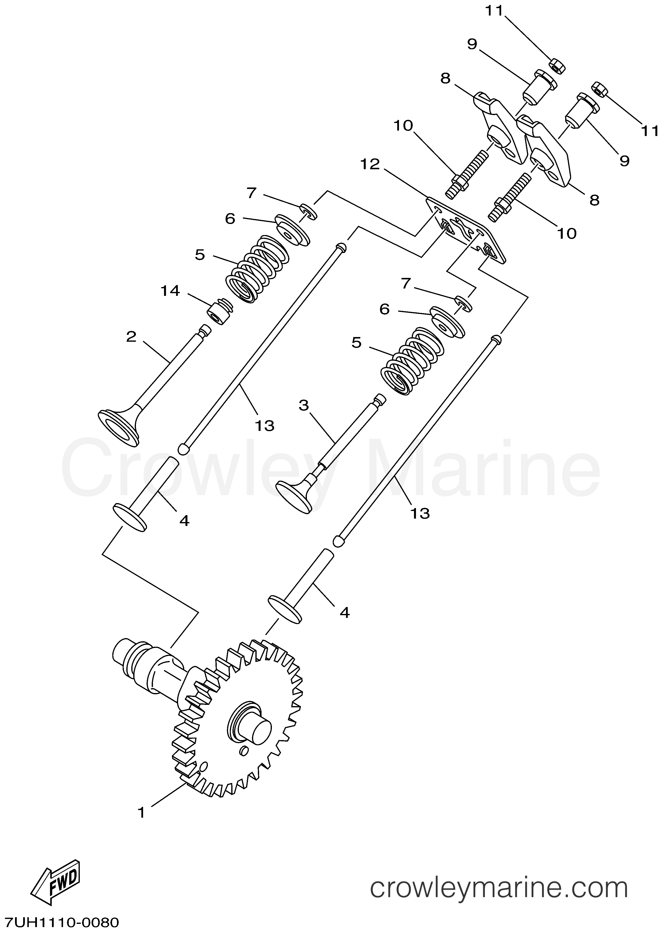 Yamaha Motors EF4000DEX (YG4000DX_DEC) - CAMSHAFT VALVE