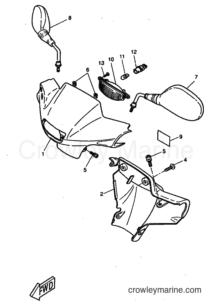 1999 Scooter CW50RS - CW50RS (5FX5) [010] - COWLING 1