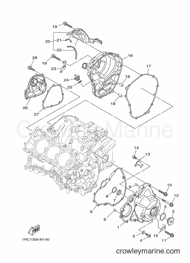 2014 Street Bike MT09A - MT09A (2DR4) [010] - CRANKCASE COVER 1