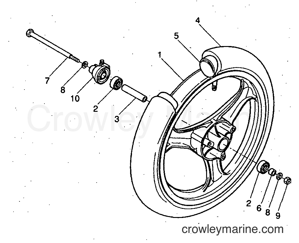 1999 Scooter YH50 - YH50 (5FV1) [020] - FRONT WHEEL