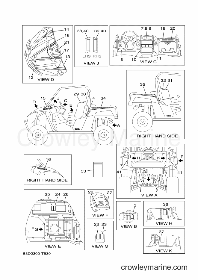 Yamaha Motors YXE700E (B3D2) [010] - EMBLEM & LABEL 1