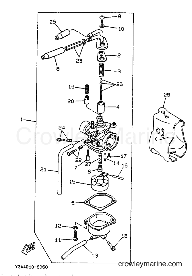 1991 Scooter CW50 - CW50 (4BX1) [999] - CARBURETOR