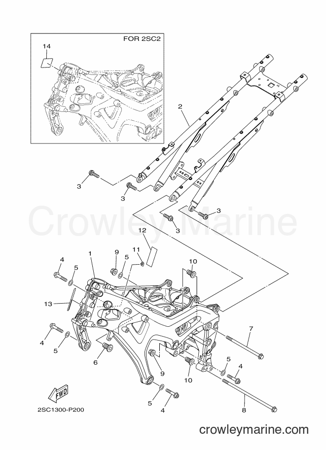 2015 Street Bike MT09TRA - MT09TRA (2SC2) [020] - FRAME