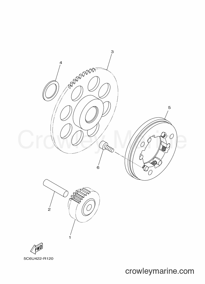 2016 Scooter T110LE - T110LE (5C6V) [010] - STARTER CLUTCH