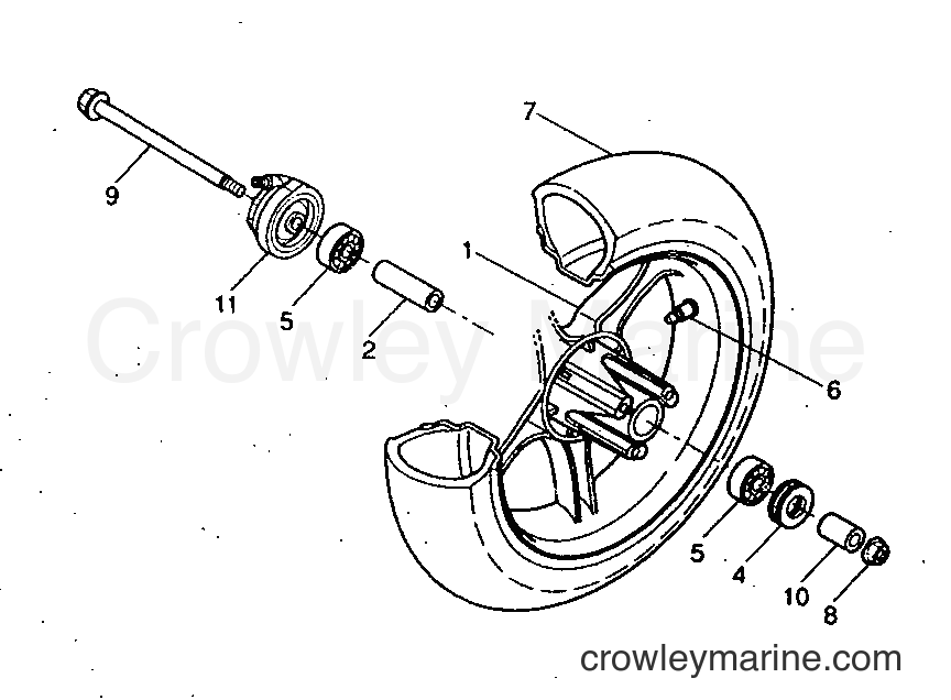1999 Scooter YQ50 - YQ50 (5HEA) [010] - FRONT WHEEL