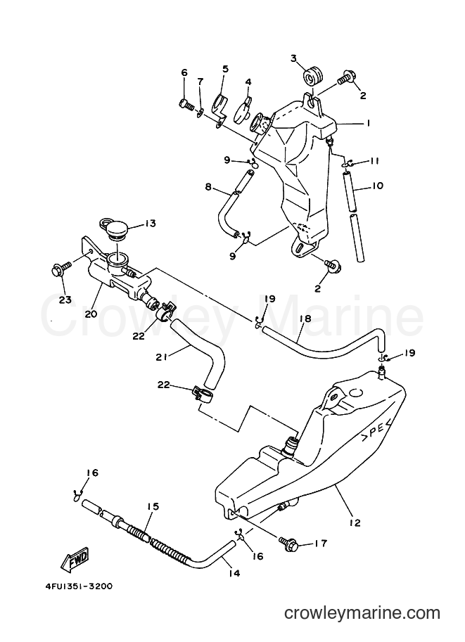 1996 Dirt Bike TDR125 - TDR125 (4GW4) [030] - YLTANK