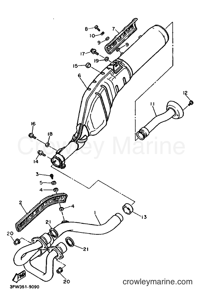 Yamaha Motors XT600 (3PX1) [999] - EXHAUST