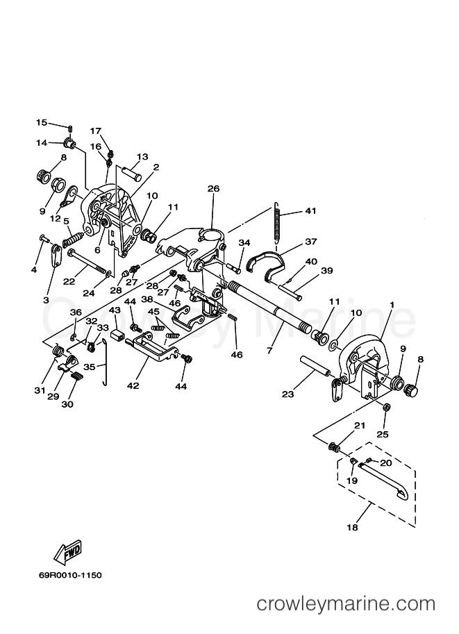 Yamaha Motors 25B (69R2) [160] - BRACKET 1