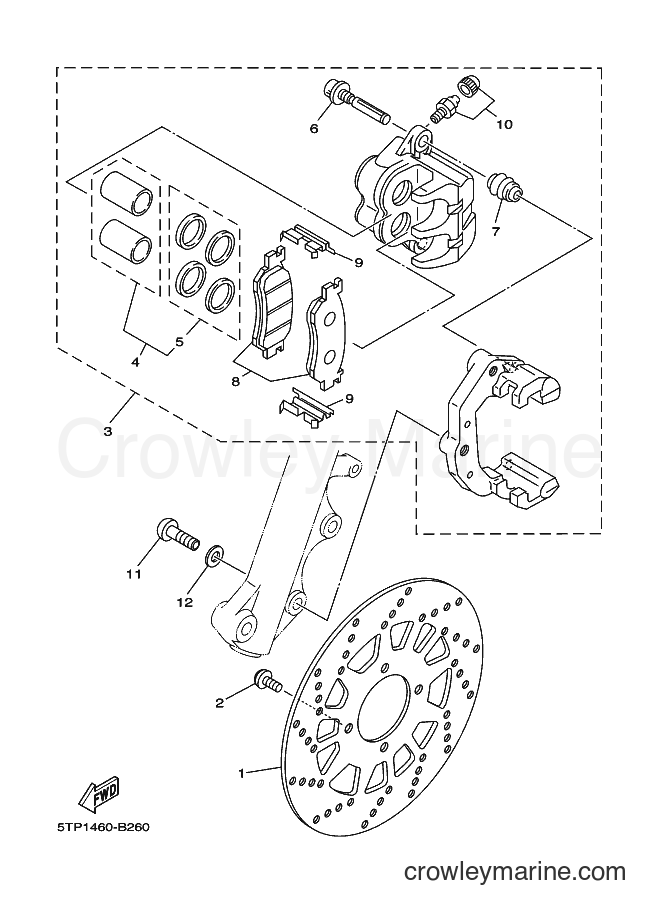 2004 Scooter T110SE - T110SE (5TP4) [010] - FRONT BRAKE CALIPER