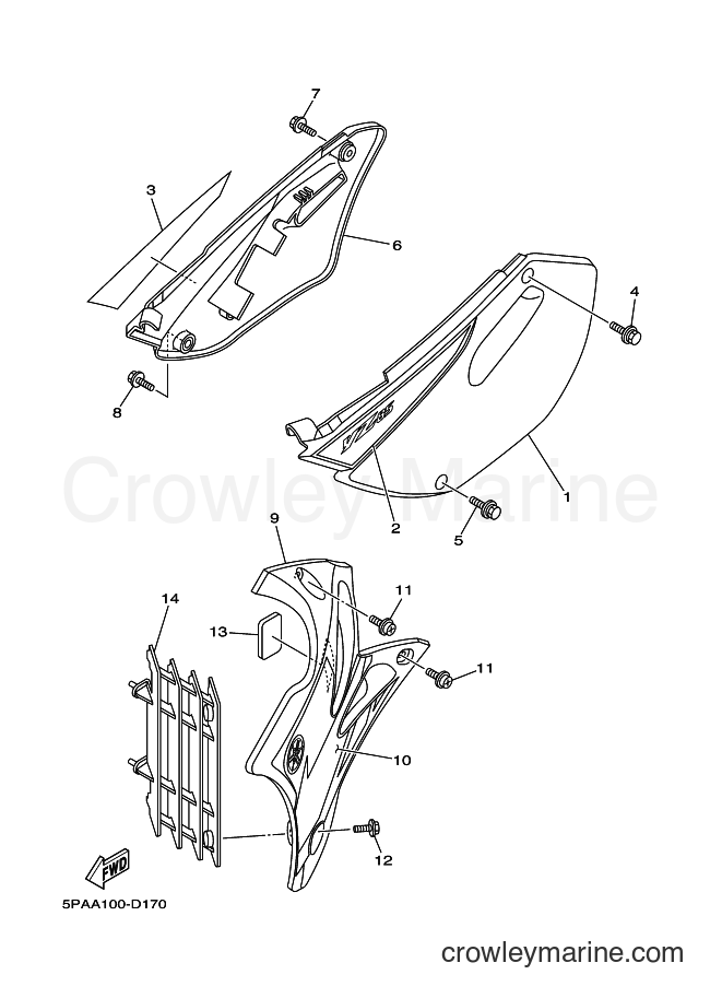 2005 Dirt Bike YZ85 - YZ85 (5PAA) [050] - SIDE COVER
