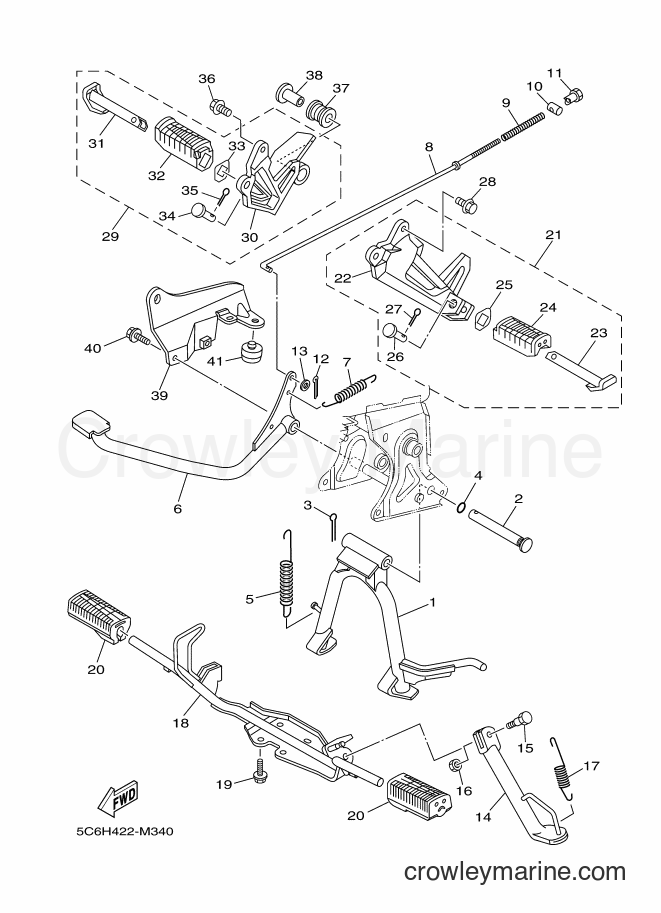 2016 Scooter T110LE - T110LE (5C6V) [010] - STAND & FOOTREST