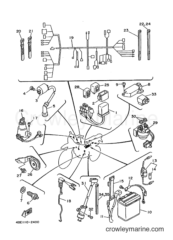 1993 Dirt Bike XT225 - XT225 (4BE6) [010] - ELECTRICAL 1