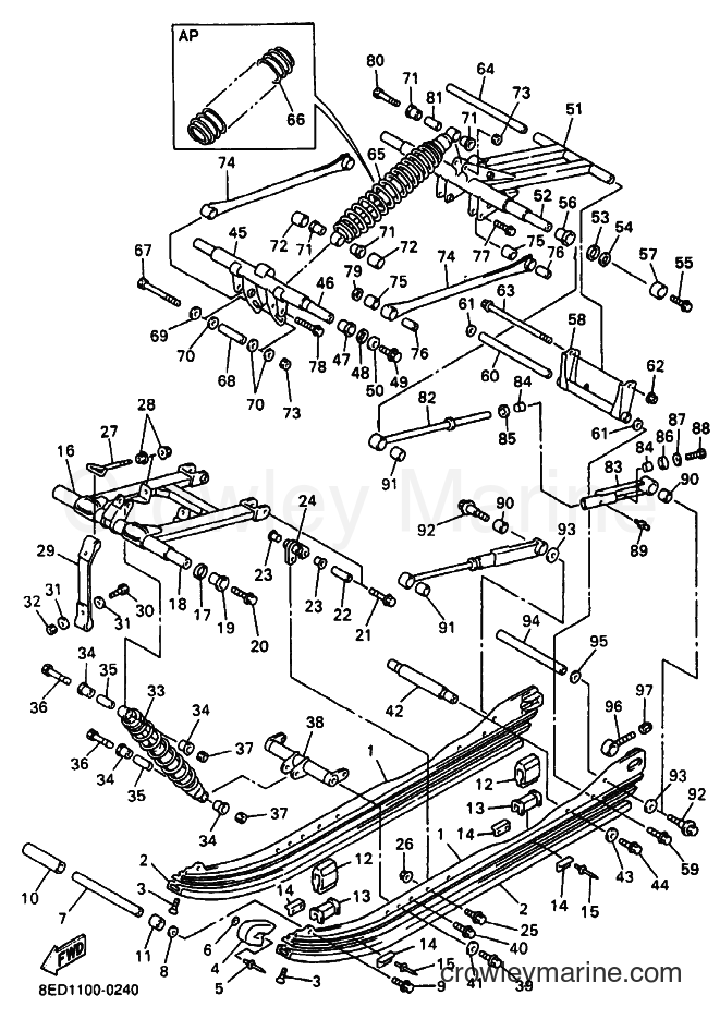 Yamaha Motors VX700LT (8ED2) [030] - TRACK SUSPENSION 2