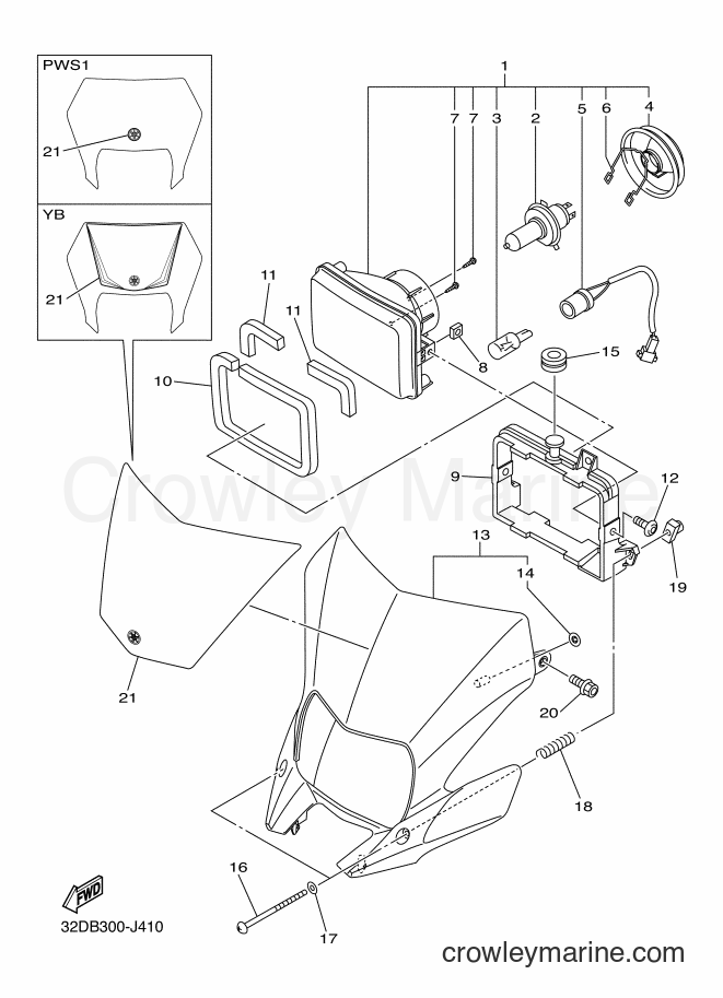 2010 Dirt Bike WR250R - WR250R (32DB) [040] - HEADLIGHT