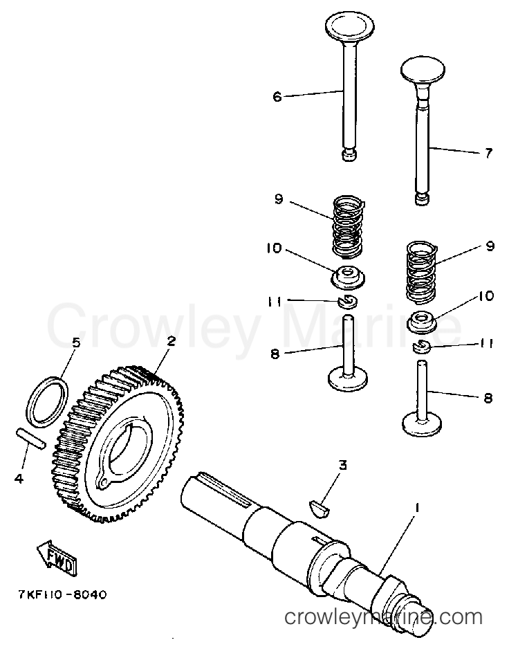 Yamaha Motors YS828TM - CAMSHAFT - VALVE