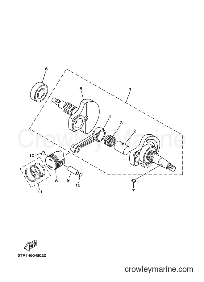 2003 Scooter T110SE - T110SE (5TP1) [010] - CRANKSHAFT & PISTON